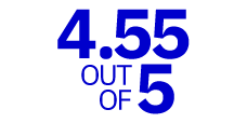 4.55 out of 5 average course rating
